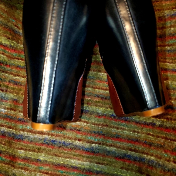 CELINE Black and Brown Wedge Boots - Picture 8 of 13